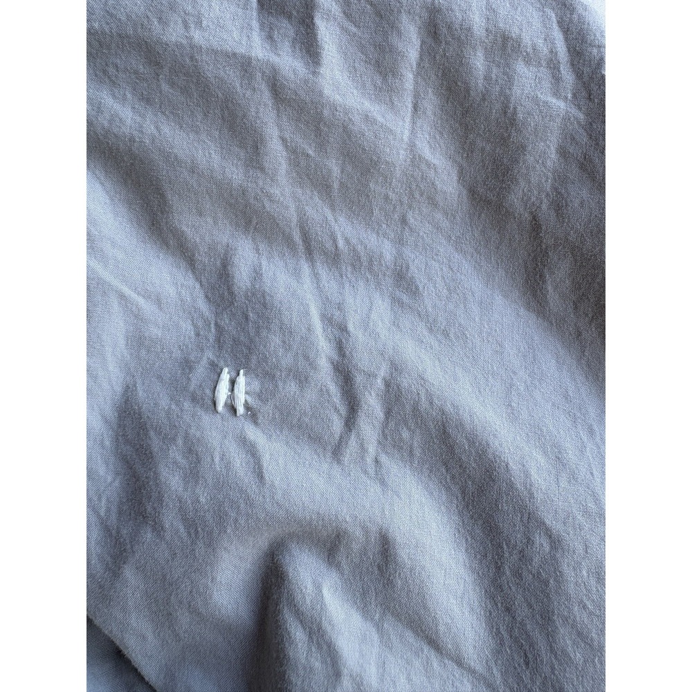 West Elm Duvet Cover Organic Cotton 92" x‎ 88" Gray White Full Queen